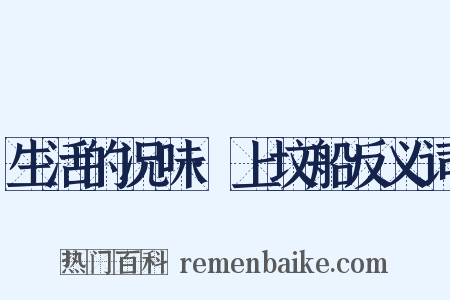 生活的况味·上坟船反义词是什么意思的图片
